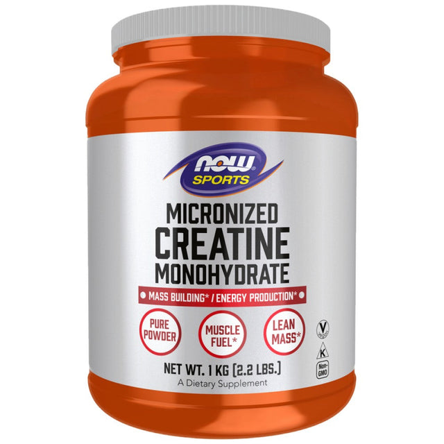 Micronized Creatine Monohydrate - 1000 грама  NOW Foods - Nutra Best Bulgaria