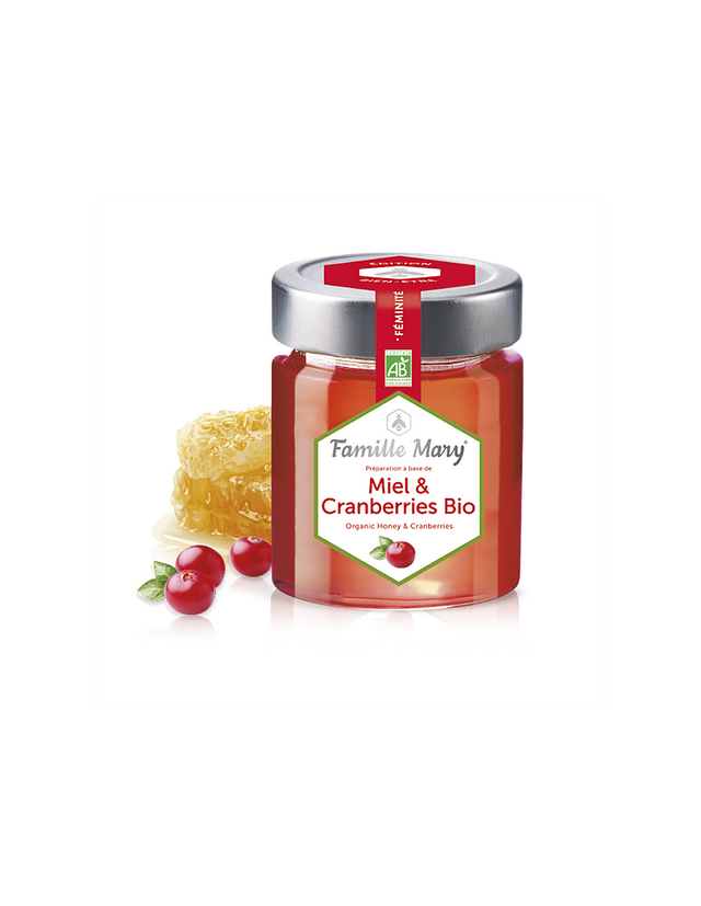 Miel and Cranberries Bio / Био Акациев мед + Червени боровинки,170 g Famille Mary  Famille Mary - Nutra Best Bulgaria