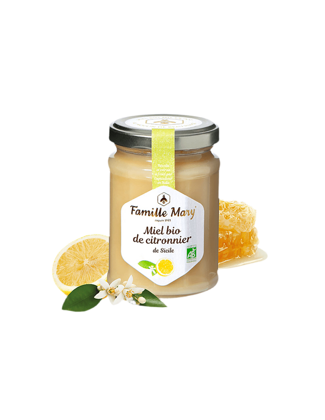 Био пчелен мед от лимоново дърво - Miel bio de citronnier de Sicile, 230 g  Famille Mary - Nutra Best Bulgaria