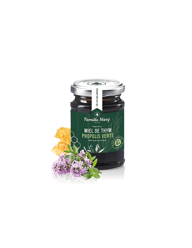 Miel de thym Propolis Verte / Пчелен мед от мащерка и зелен прополис, 200 g Famille Mary  Famille Mary - Nutra Best Bulgaria