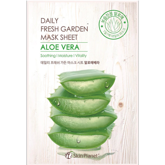 Mijin, Skin Planet, Aloe Vera, Hydrating, Soothing, Sheet Mask, For Face, 25 ml  Mijin - Nutra Best Bulgaria