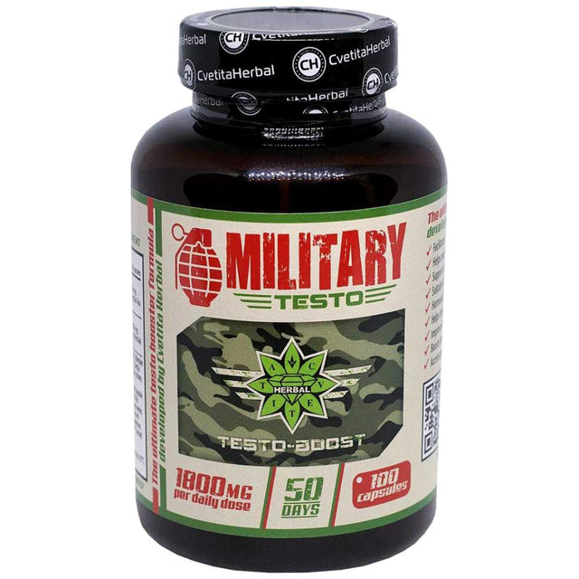 Military Testo 900 mg - 100 капсули  Cvetita Herbal - Nutra Best Bulgaria