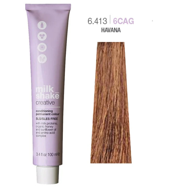 Milk Shake, Creative, SLS/SLES-Free, Permanent Hair Dye, 6.4136CAG Havana, 100 ml  Milk Shake - Nutra Best Bulgaria