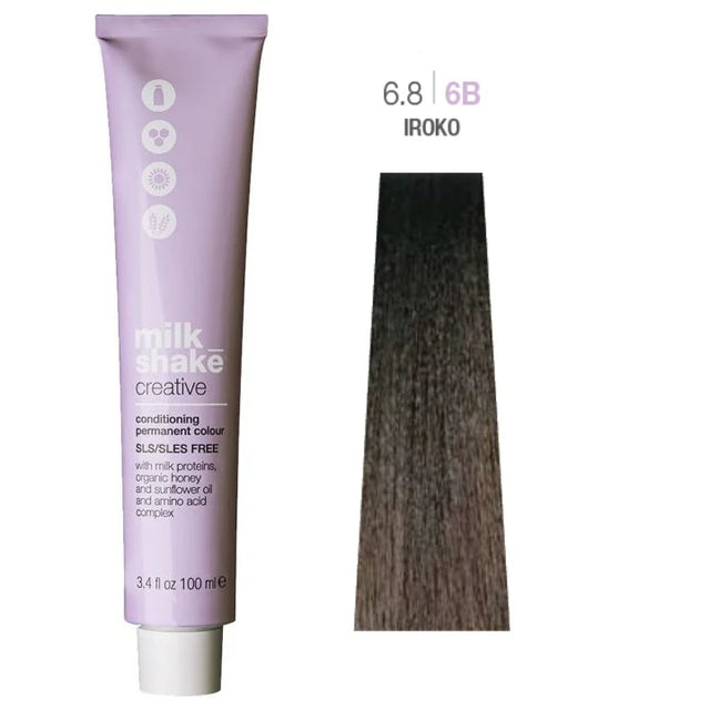 Milk Shake, Creative, SLS/SLES-Free, Permanent Hair Dye, 6.86B Iroko, 100 ml  Milk Shake - Nutra Best Bulgaria