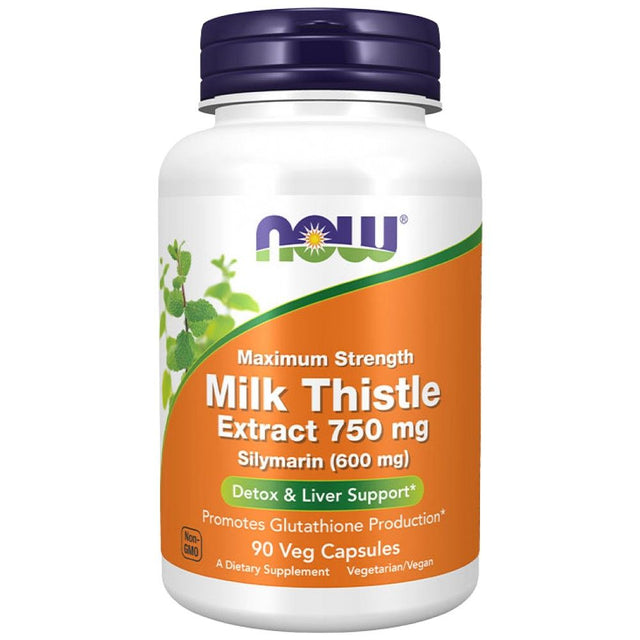 Milk Thistle Extract 750 mg - 90 капсули  NOW Foods - Nutra Best Bulgaria