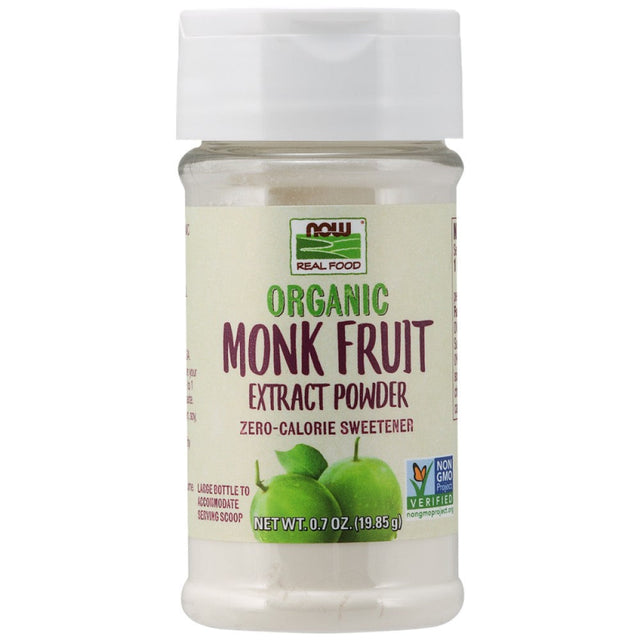 Monk Fruit Extract | Organic Powder [19.85 грама, 414 Дози]  NOW Foods - Nutra Best Bulgaria