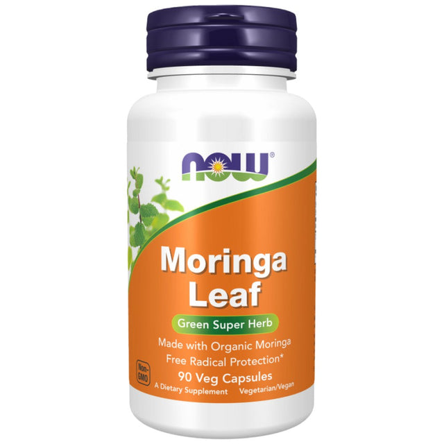 Moringa Leaf 400 mg - 90 капсули  NOW Foods - Nutra Best Bulgaria