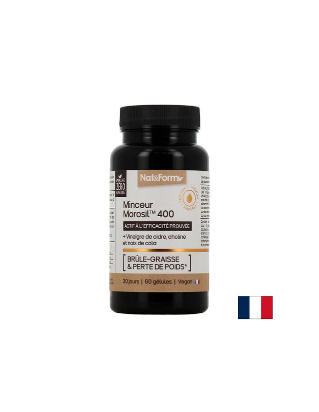 Формула за отслабване с Morosil® (червен портокал), ябълков оцет и холин, 400 mg, 60 капсули  Nat&Form - Nutra Best Bulgaria