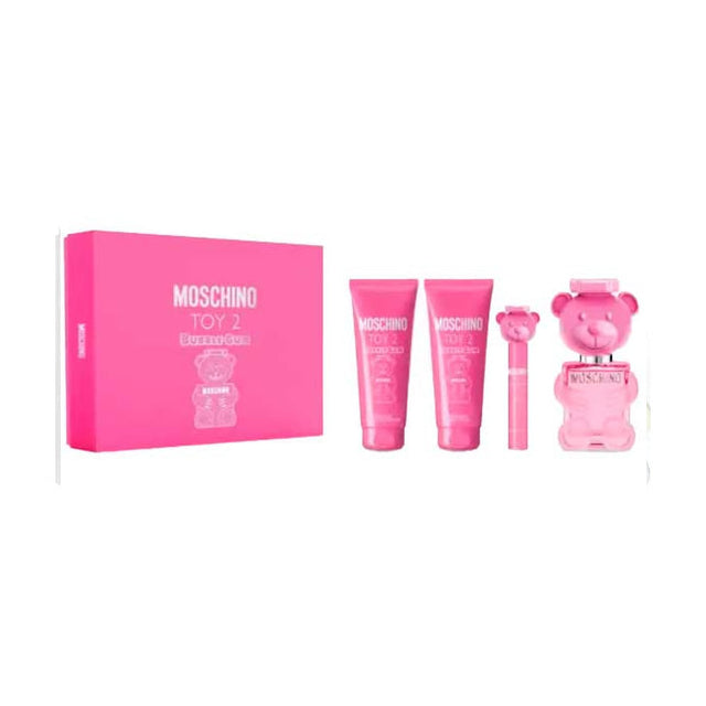 Moschino Toy 2 Bubble Gum Eau De Toilette Spray 100ml Set 4 Pieces - Feel You