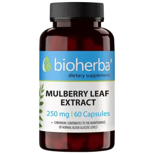 Mulberry Leaf Extract 250 mg - 60 капсули  Bioherba - Nutra Best Bulgaria