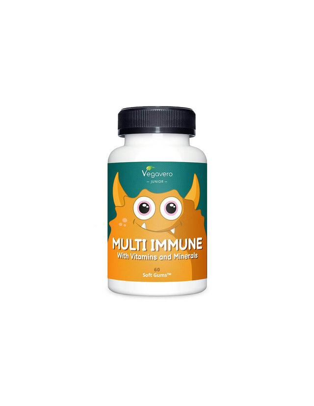 Multi Immune with Vitamins and Minerals - Мултиимун витамини и минерали за деца, 60 желирани таблетки Vegavero  Vegavero - Nutra Best Bulgaria
