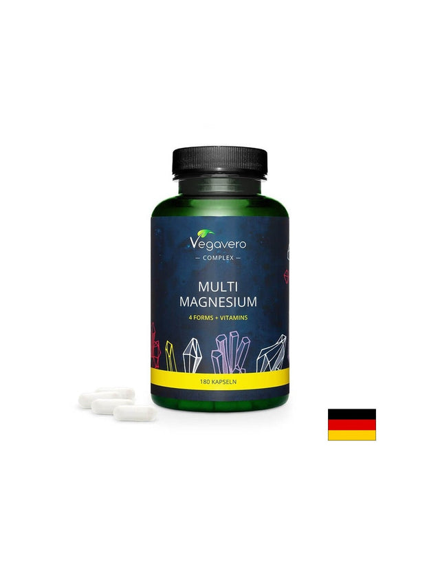 Multi Magnesium - Мулти магнезий с витамини В2 и В6, 180 капсули Vegavero  Vegavero - Nutra Best Bulgaria