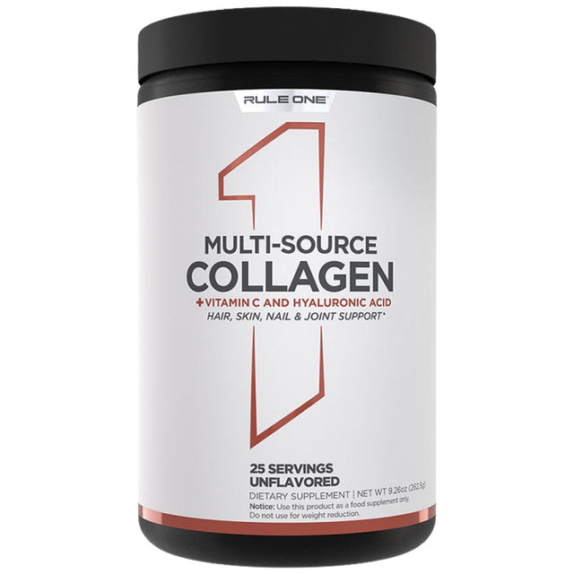 Multi-Source Collagen | with Vitamin C & Hyaluronic Acid - 262.5 грама  Rule1 - Nutra Best Bulgaria