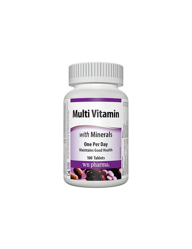 Multi Vitamin with Minerals - Мултивитамини + минерали, 100 таблетки Webber Naturals  Webber Naturals - Nutra Best Bulgaria