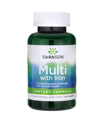 Multi with Iron - Century Formula - 130 Таблетки  Swanson - Nutra Best Bulgaria