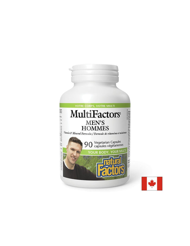 Витамини и Минерали за Мъже MultiFactors, 90 V капсули Natural Factors  Natural Factors - Nutra Best Bulgaria