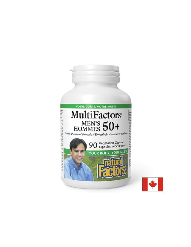 MultiFactors Men's 50+ - 90 капсули  Natural Factors - Nutra Best Bulgaria