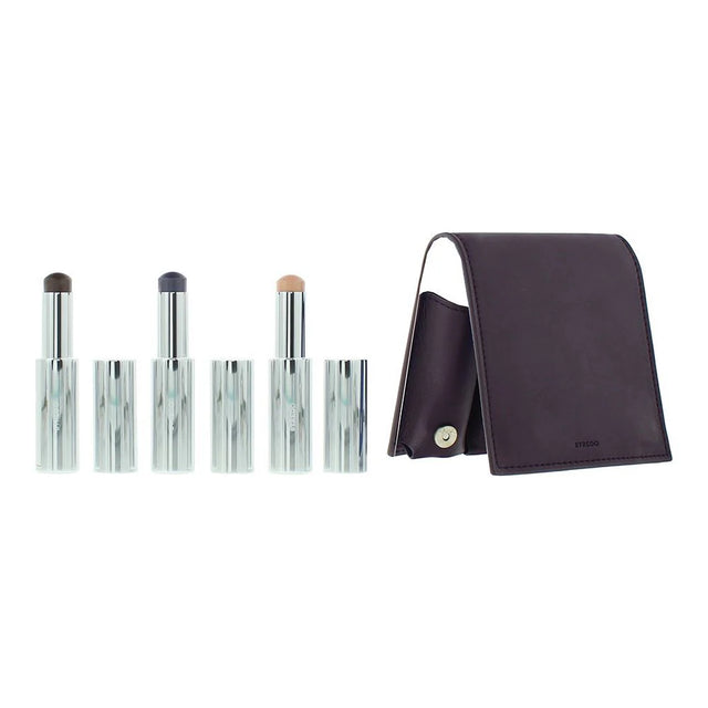 Plum Set Byredo: Colour Stick, Multifunctional, Eyeshadow Stick, Vienna, 3.5 g + Colour Stick, Multifunctional, Eyeshadow Stick, Dravite, 3.5 g + Colour Stick, Multifunctional, Eyeshadow Stick, 580, Ultramagnetic, 3.5 g + Byredo, GWP Leather Pouch  Byredo - Nutra Best Bulgaria