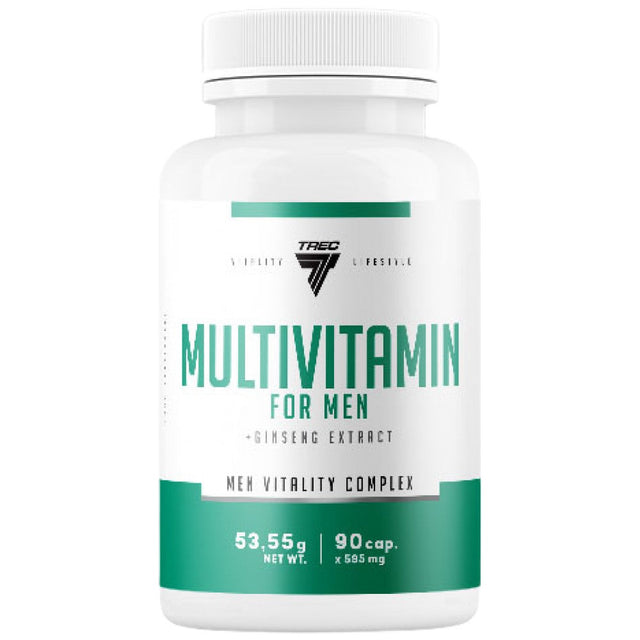 Multivitamin for Men | Men Vitality Complex - 90 капсули  Trec Nutrition - Nutra Best Bulgaria