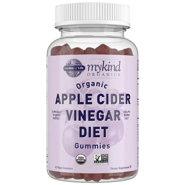 Mykind Organics | Apple Cider Vinegar Diet Gummies - 63 желирани бонбони  Garden Of Life - Nutra Best Bulgaria