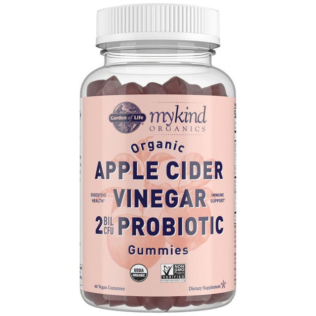 Mykind Organics | Apple Cider Vinegar Probiotic - 60 желирани бонбони  Garden Of Life - Nutra Best Bulgaria