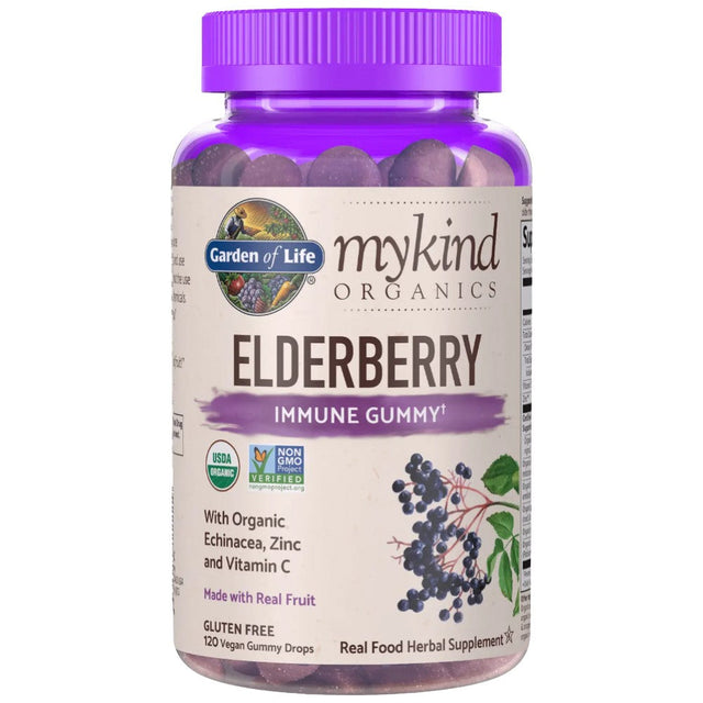 Mykind Organics | Elderberry Real Fruit - 120 желирани бонбони  Garden Of Life - Nutra Best Bulgaria