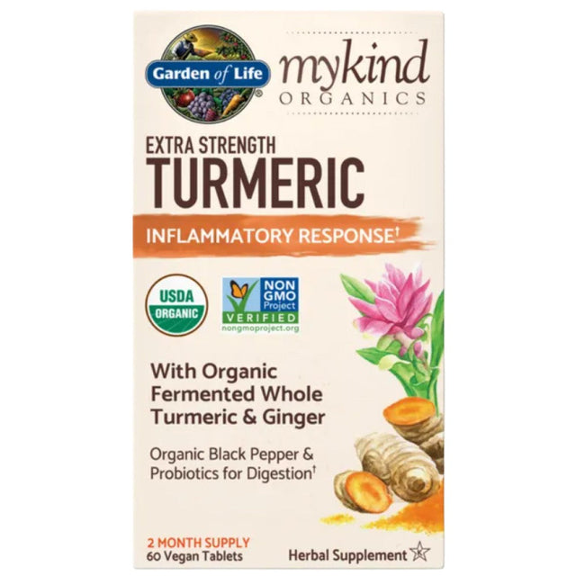 Mykind Organics | Extra Strength Turmeric - 120 Таблетки  Garden Of Life - Nutra Best Bulgaria