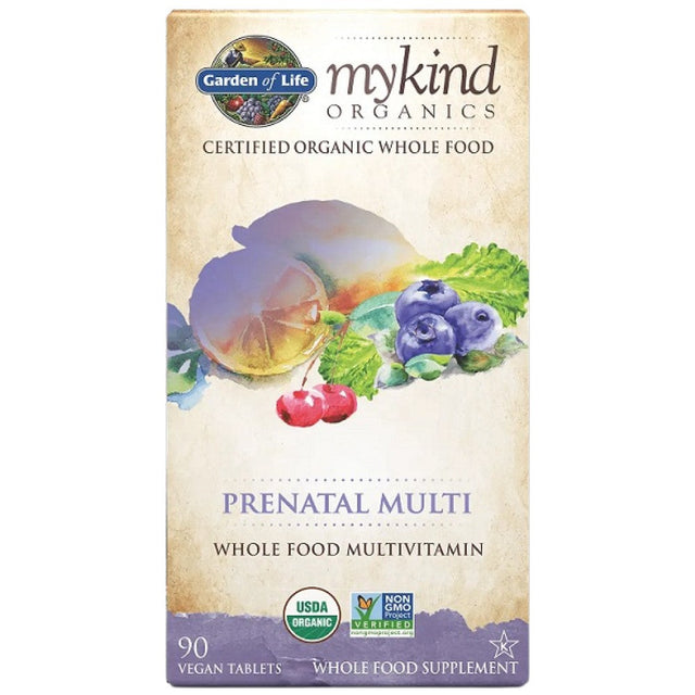 Mykind Organics | Prenatal Multi - 90 Таблетки  Garden Of Life - Nutra Best Bulgaria