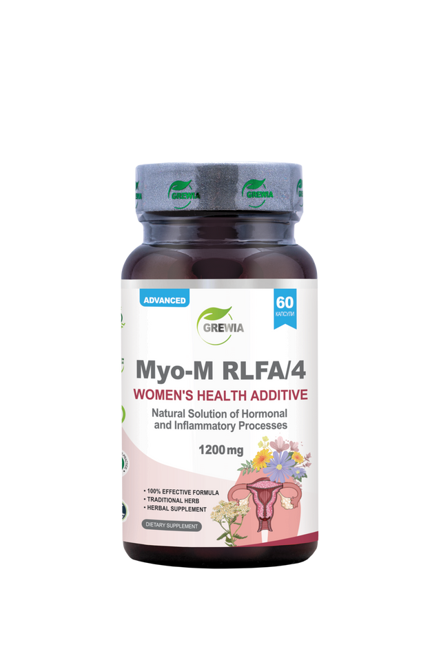 Myo-M RLFA/4 Допълнение за женско здраве – 1200 mg дневна доза, 60 Caps. Хранителна добавка  Grewia - Nutra Best Bulgaria