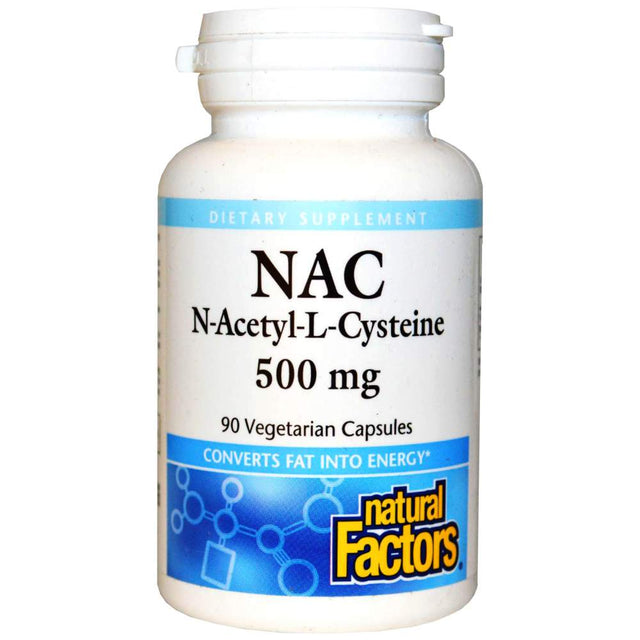 N-Acetyl L-Cysteine 500 mg 90 капсули  Natural Factors - Nutra Best Bulgaria