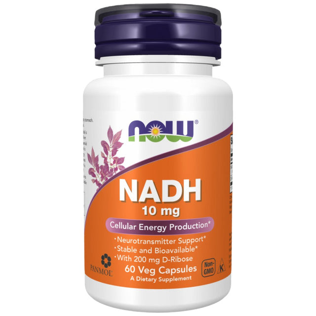 NADH 10 mg + 200 mg Ribose [60 капсули]  NOW Foods - Nutra Best Bulgaria