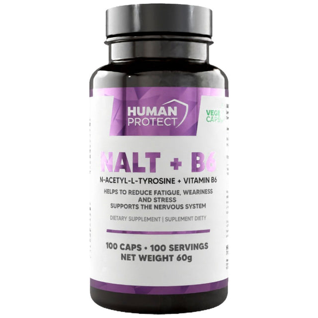 NALT + B6 | 500 mg N-Acetyl L-Tyrosine - 100 капсули  Human Protect - Nutra Best Bulgaria