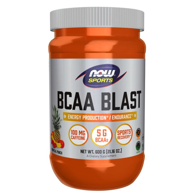 NOW Sports - BCAA BLAST POWDER TROPICAL PUNCH - 600 g  NOW Foods - Nutra Best Bulgaria