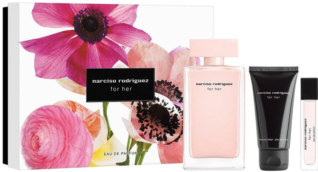 Narciso Rodriguez For Her EDP 100 ml + BL 50 ml + EDT 10 ml  NARCISO RODRIGUEZ - Nutra Best Bulgaria