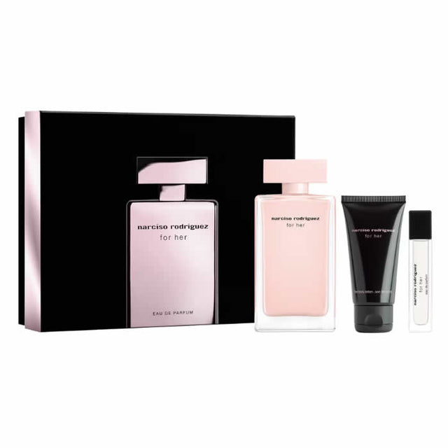 Narciso Rodriguez For Her Eau De Perfume Spray 100ml Set 3 Pieces  NARCISO RODRIGUEZ - Nutra Best Bulgaria