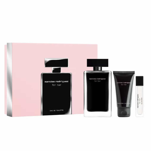 Narciso Rodriguez For Her Eau De Toilette Spray 100ml Set 3 Pieces  NARCISO RODRIGUEZ - Nutra Best Bulgaria