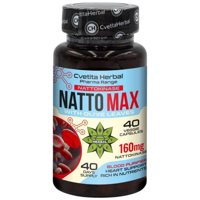 Natto Max 160 mg - 40 капсули  Cvetita Herbal - Nutra Best Bulgaria