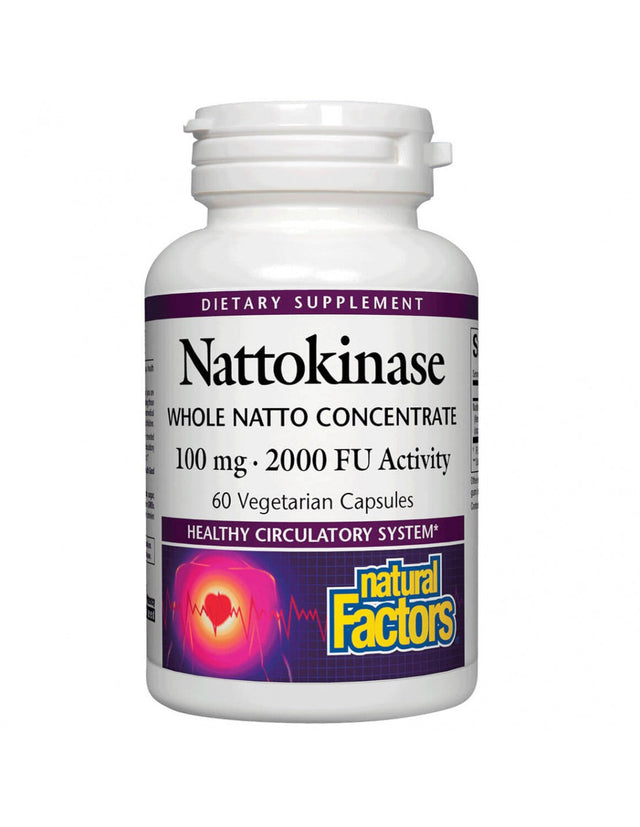 Nattokinase 100 mg - 60 капсули  Natural Factors - Nutra Best Bulgaria