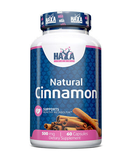 Natural Cinnamon 500 mg / 60 Caps  Haya Labs - Nutra Best Bulgaria