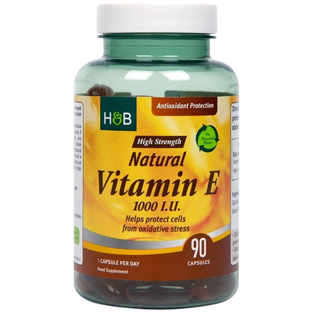 Natural Vitamin E 1000 IU - 90 капсули  Holland and Barrett - Nutra Best Bulgaria