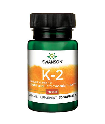 Natural Vitamin K2 100 mcg - 30 Гел капсули  Swanson - Nutra Best Bulgaria