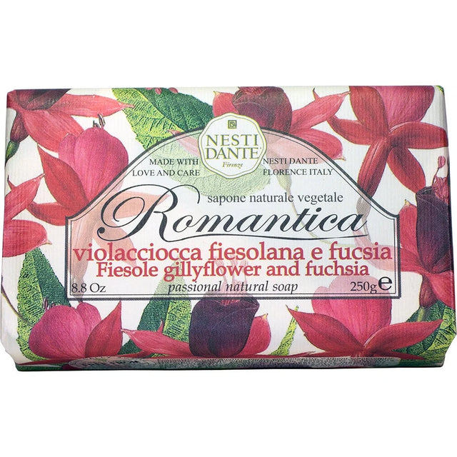 Nesti Dante, Romantica, Gillyflower & Fucsia, Soothing, Soap Bar, 250 g  Nesti Dante - Nutra Best Bulgaria