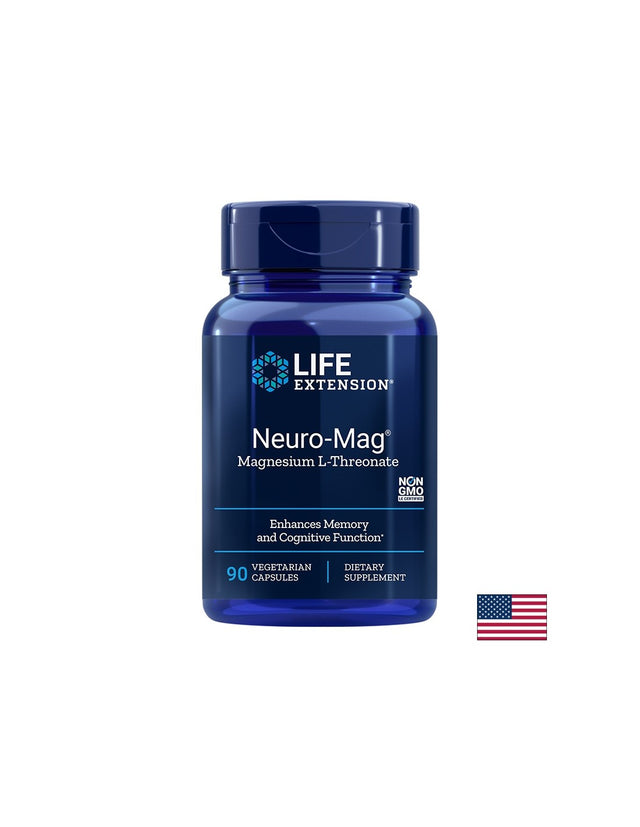 Neuro-Mag® Magnesium L-Threonate/ Магнезий Л-Треонат х 90 капсули  Life Extension - Nutra Best Bulgaria