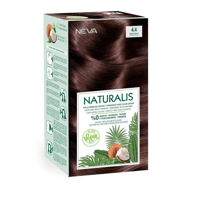 Neva, Naturalis, Permanent Hair Dye, 4.4 Chestnut Brown, 150 ml  Neva - Nutra Best Bulgaria