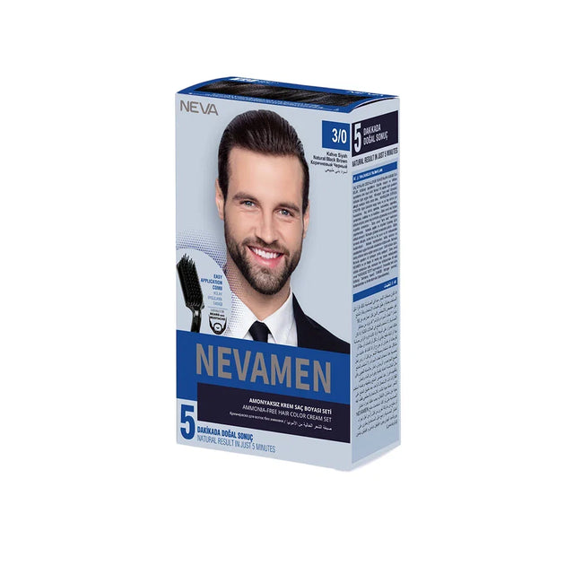 Neva, Nevamen, Permanent Hair Dye, 3/0 Natural Dark Brown, 150 ml  Neva - Nutra Best Bulgaria