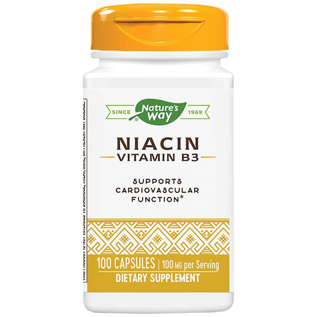 Niacin 100 mg - 100 капсули  Nature’s Way - Nutra Best Bulgaria