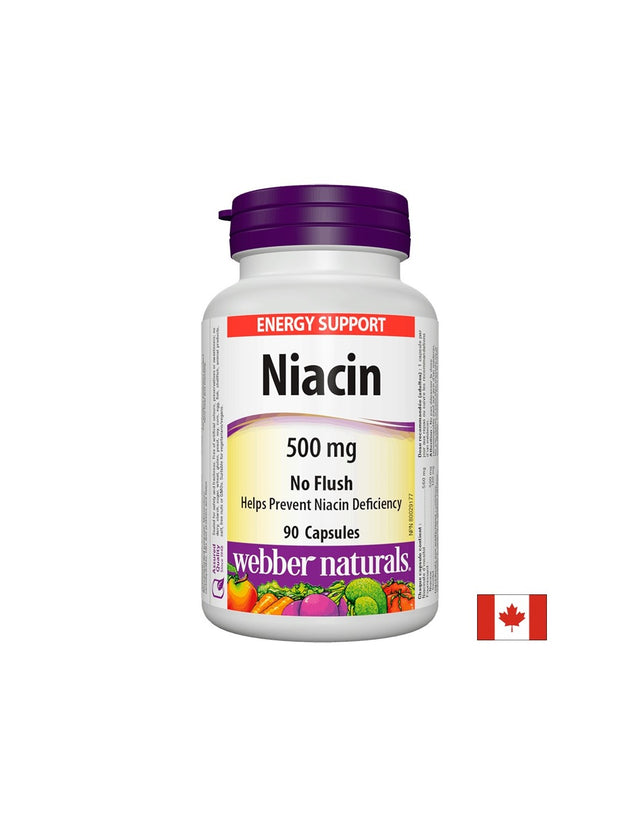 Niacin/ Ниацин 500 mg x 90 капсули Webber Naturals  Webber Naturals - Nutra Best Bulgaria
