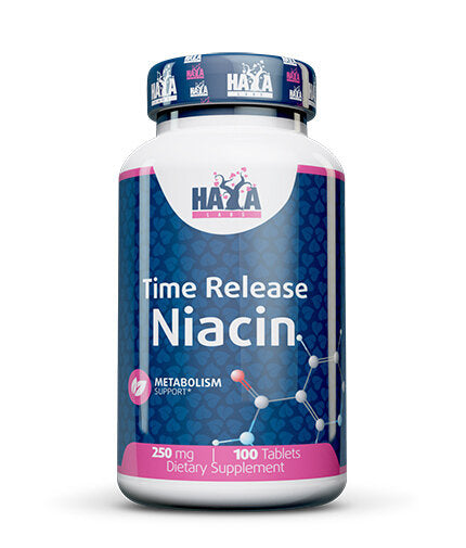Niacin /Time Release/ 250mg / 100 Tabs.  Haya Labs - Nutra Best Bulgaria