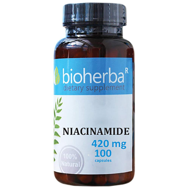 Niacinamide 420 mg - 100 капсули  Bioherba - Nutra Best Bulgaria