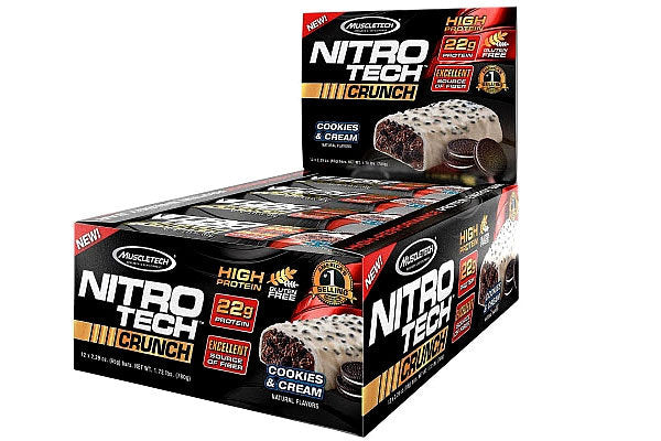 Nitro Tech Crunch Bar BOX 12 x 65 грама  MuscleTech - Nutra Best Bulgaria